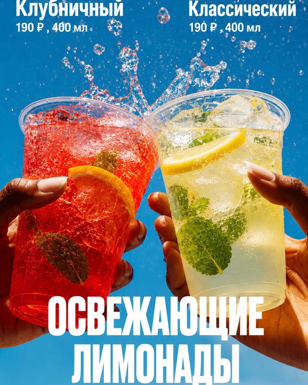 Освежающие лимонады — новинка лета: классический и клубничный вкус в Севастополе 